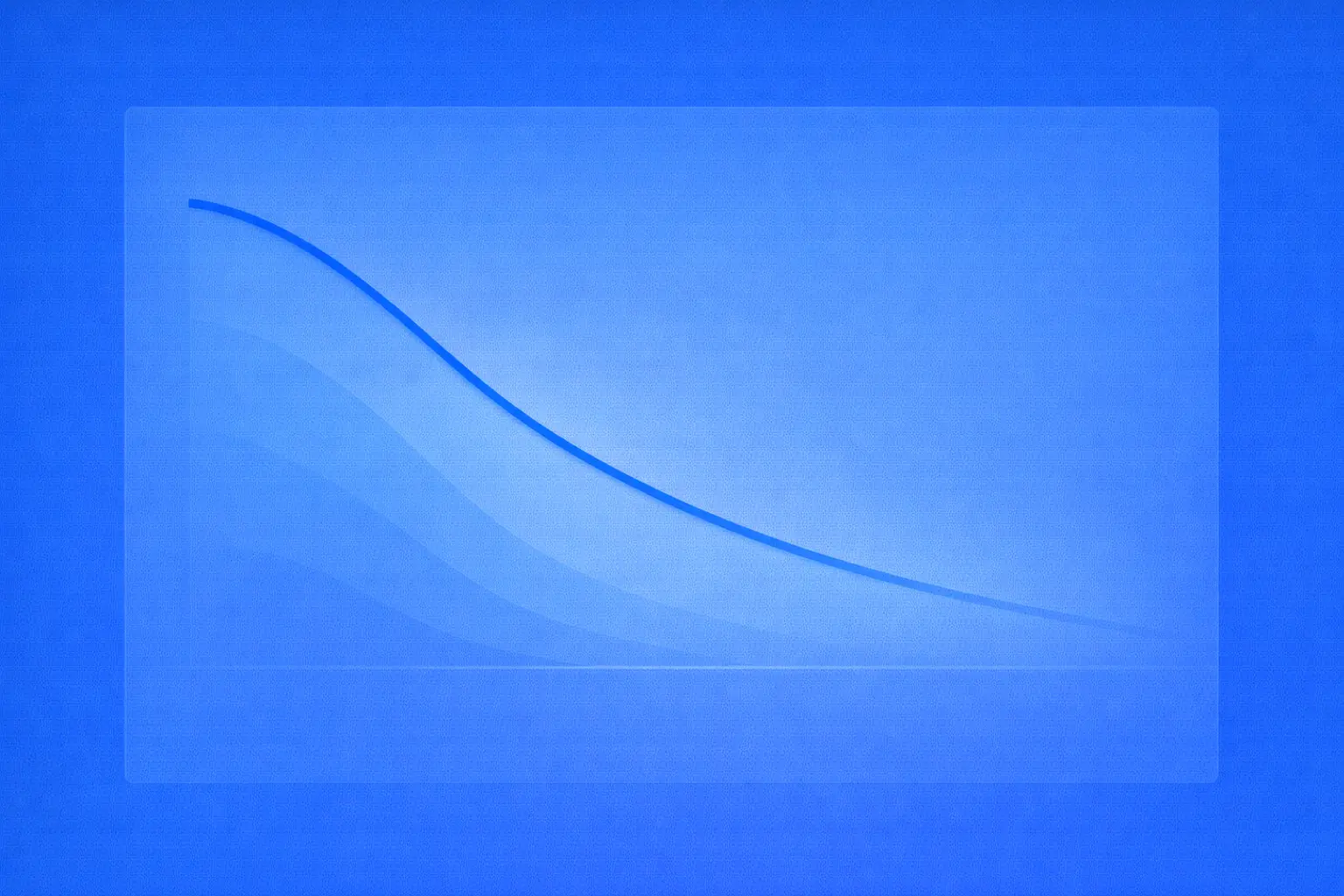 Illustrative curved line gradually declining from left to right, representing audience attention decreasing as content progresses.