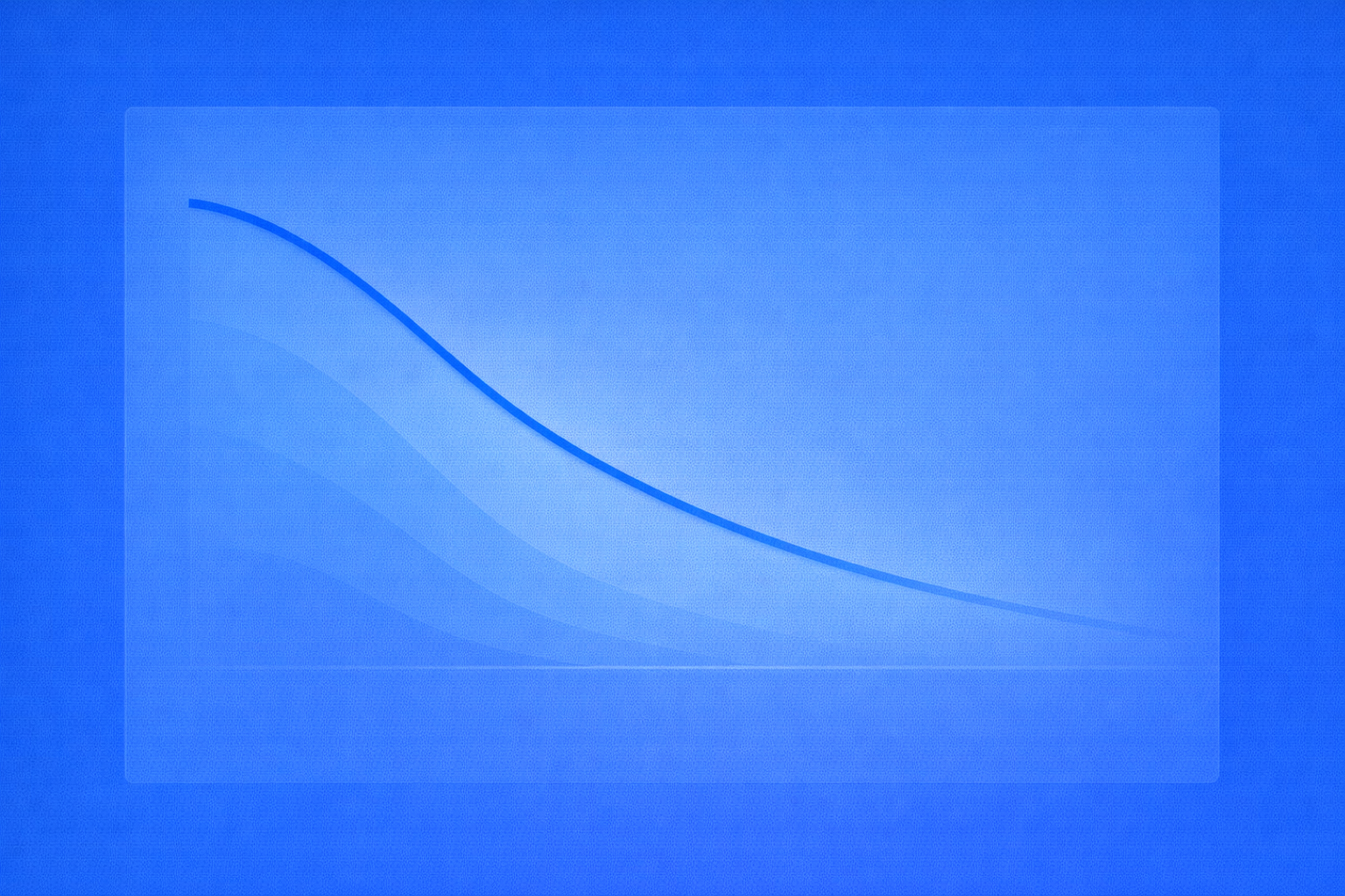 Illustrative curved line gradually declining from left to right, representing audience attention decreasing as content progresses.