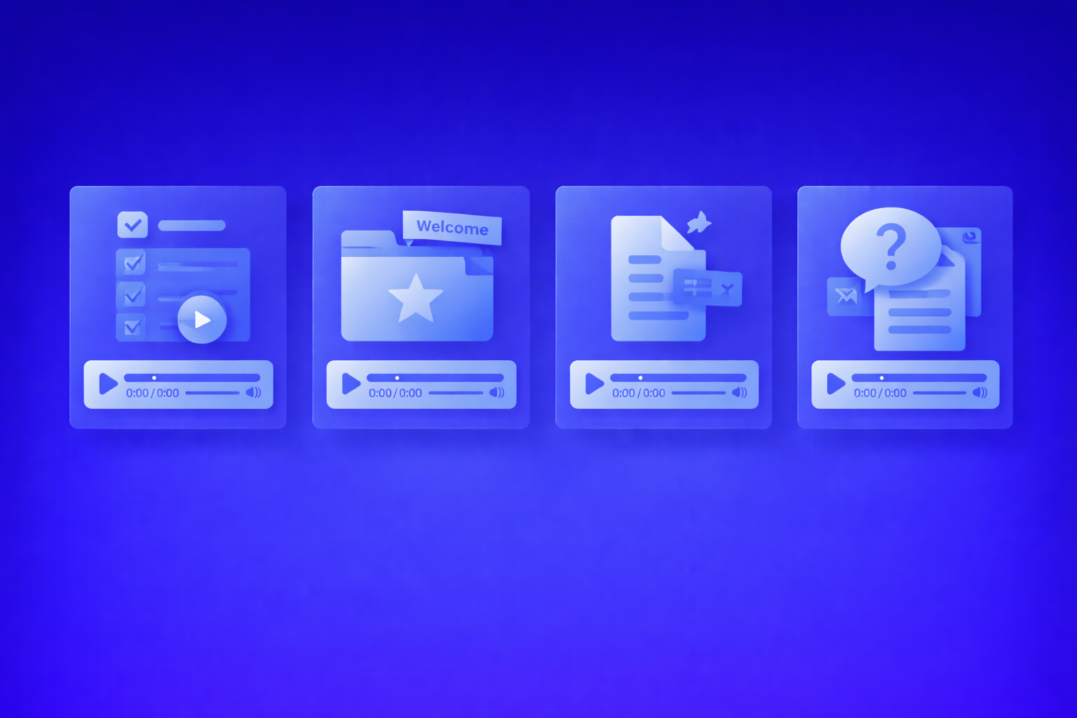 Illustration showing the main audio format types for accounting firm client resources.