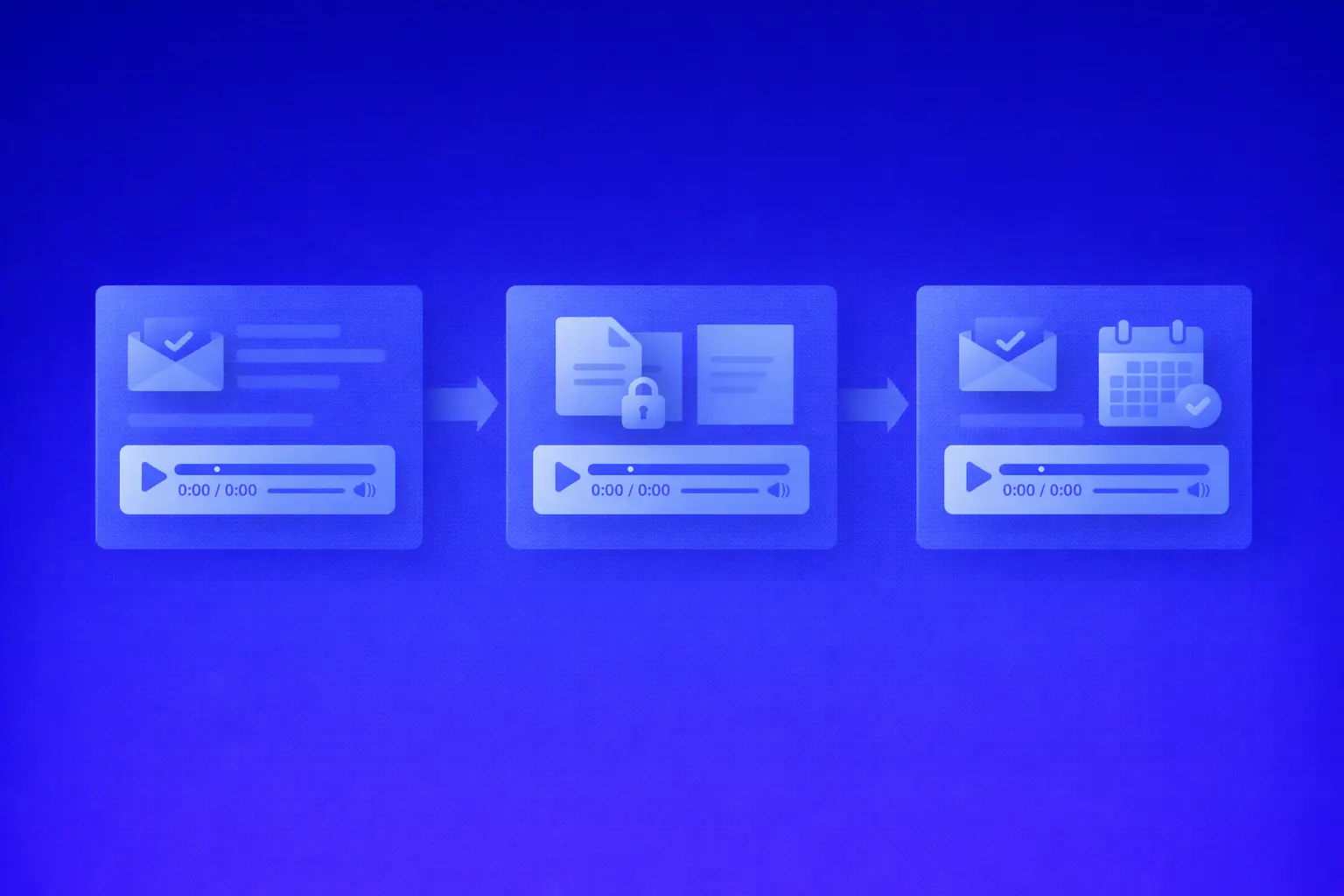 Illustration of a three-email follow-up sequence for accounting firm PDF and audio resources.