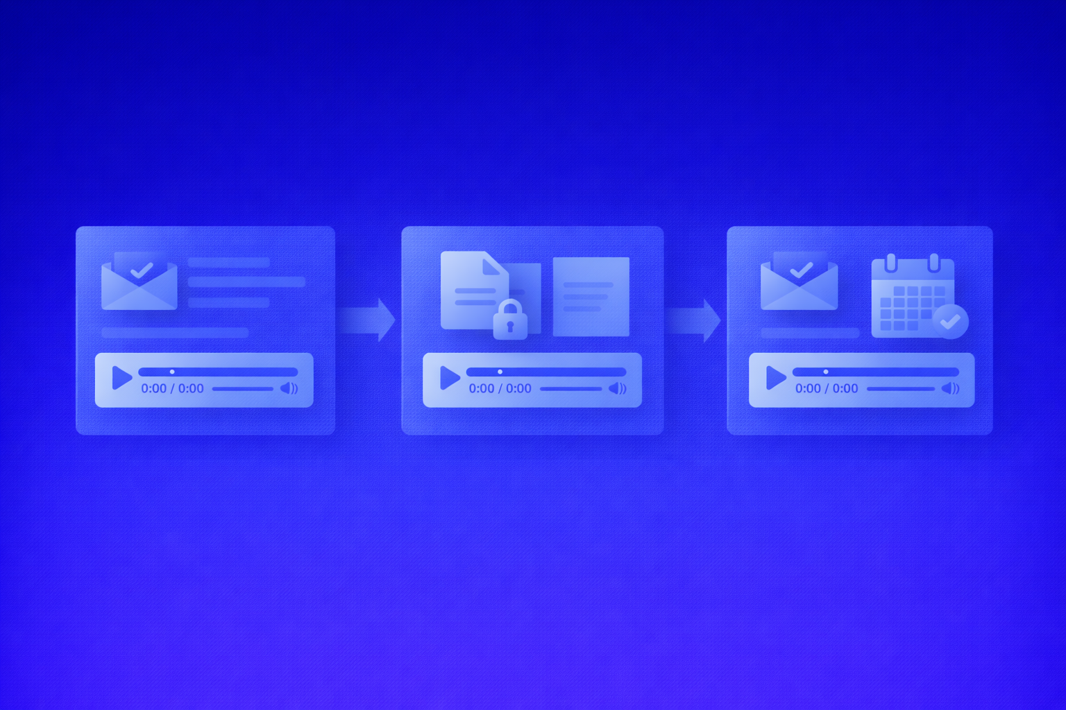 Illustration of a three-email follow-up sequence for accounting firm PDF and audio resources.