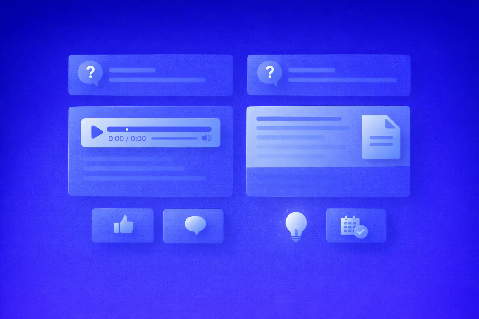 Illustration of frequently asked questions about using audio guides for accounting firm resources.