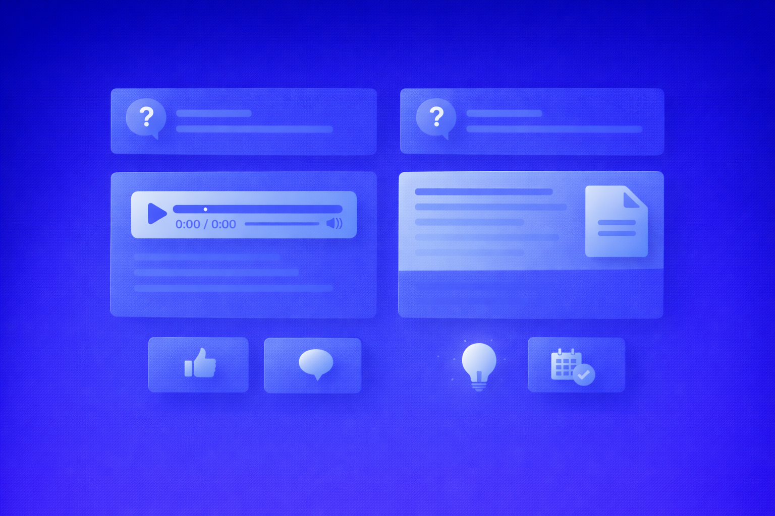 Illustration of frequently asked questions about using audio guides for accounting firm resources.