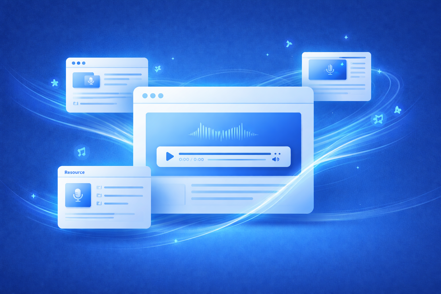 Audio player for website illustration