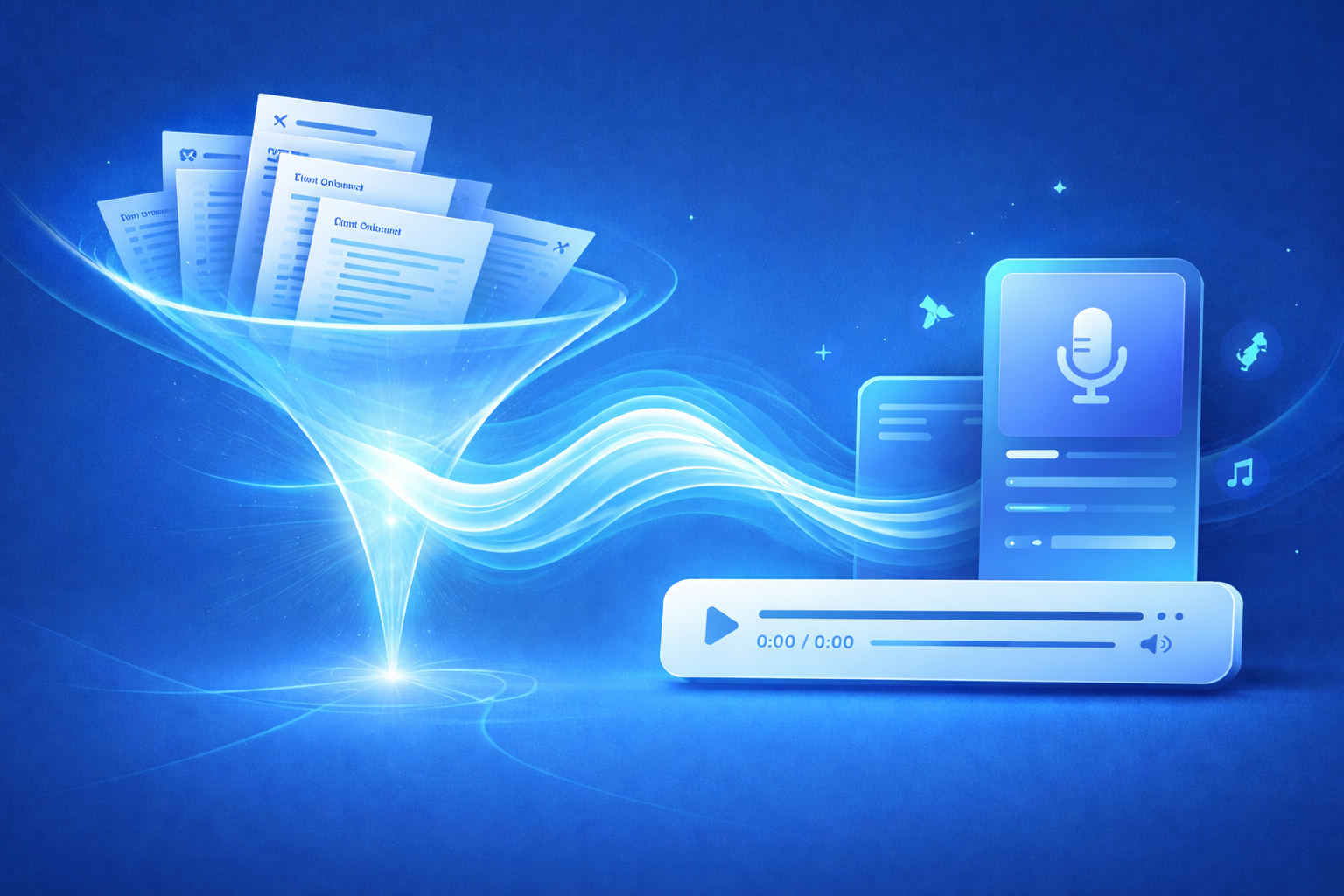 Convert PDF to audio illustration